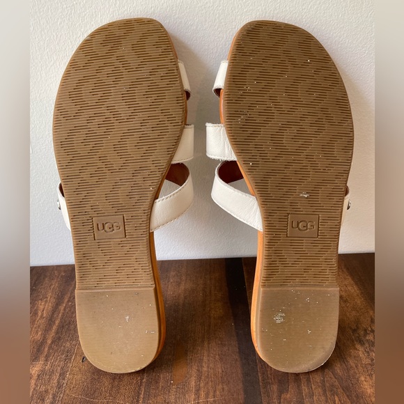 UGG Teague Slide Sandal White Cream Size 10 - Picture 4 of 4